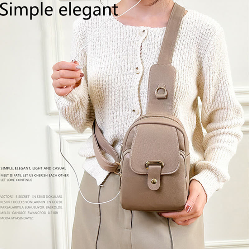 Schultertasche für Damen, einfache Brusttasche für Outdoor-Sportarten, Radfahren