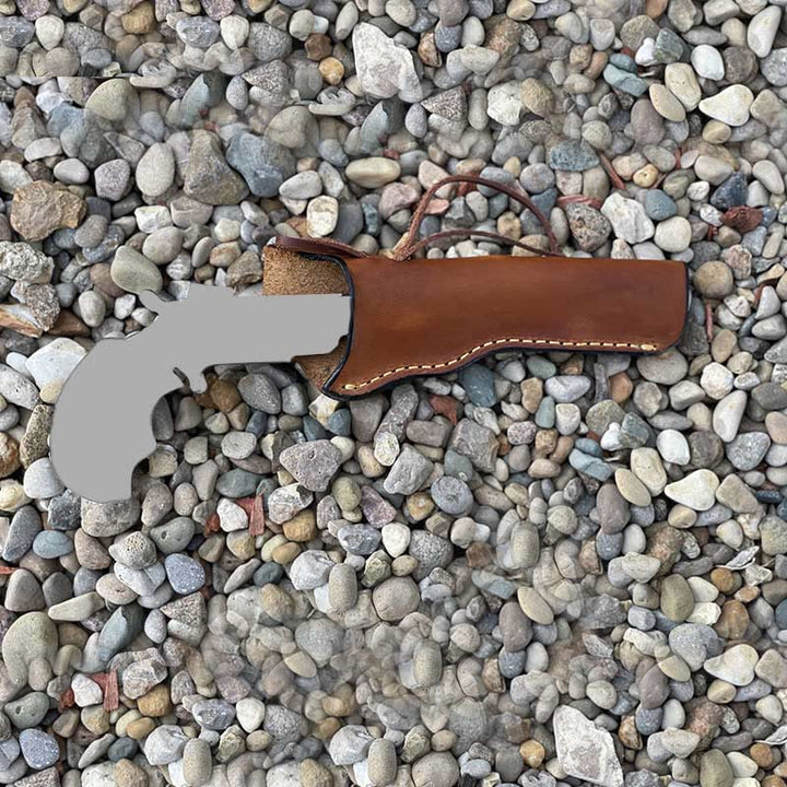 Langes Lederholster für Outdoor-Quaste-Punk-Gürteltasche