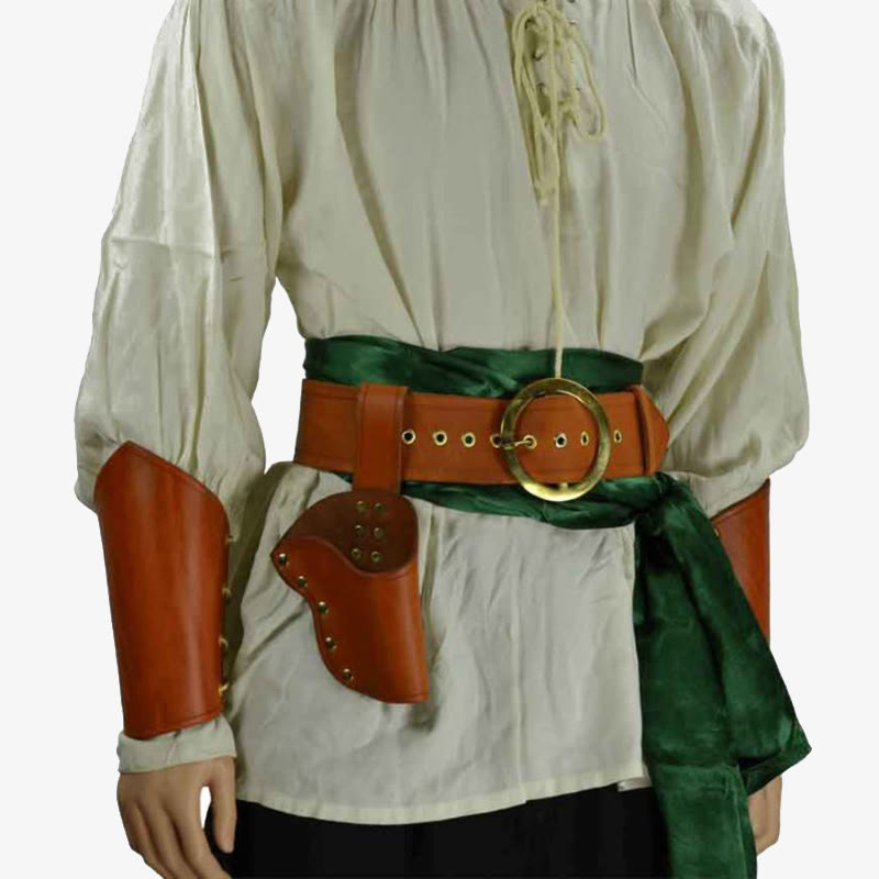 Retro Außenbund Leder Holster Mittelalter Cosplay Gürteltasche