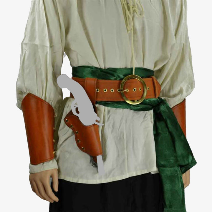 Retro Außenbund Leder Holster Mittelalter Cosplay Gürteltasche