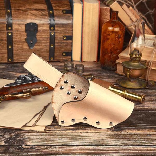 Retro Außenbund Leder Holster Mittelalter Cosplay Gürteltasche