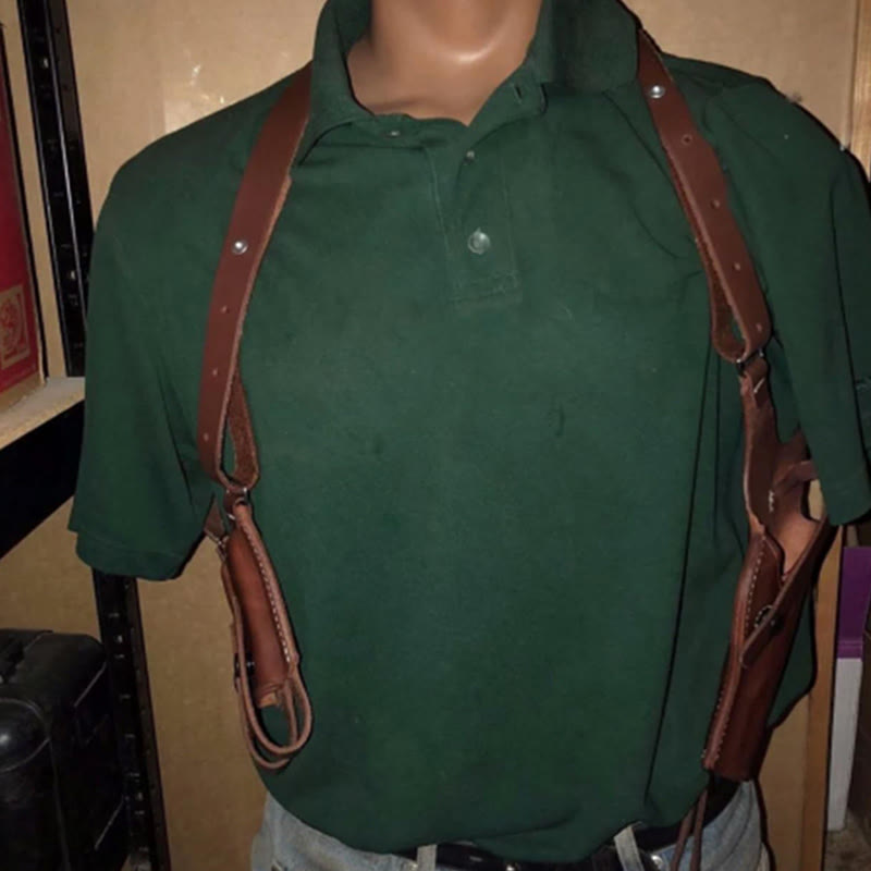 Vintage Leder Schulterholster versteckte Weste Achseltasche für Männer