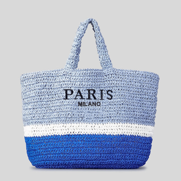 Strandtasche für Damen, Sommer, Strandparty, lässige Strohhandtasche