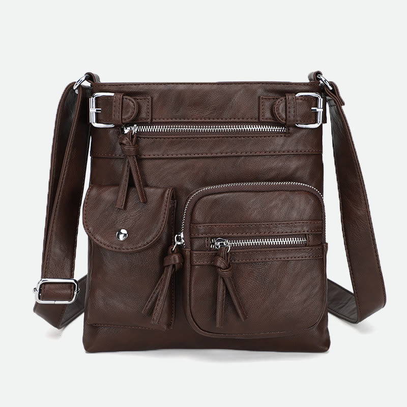 Wasserdichte Umhängetasche mit großem Fassungsvermögen - Kastanienbraun - image 34