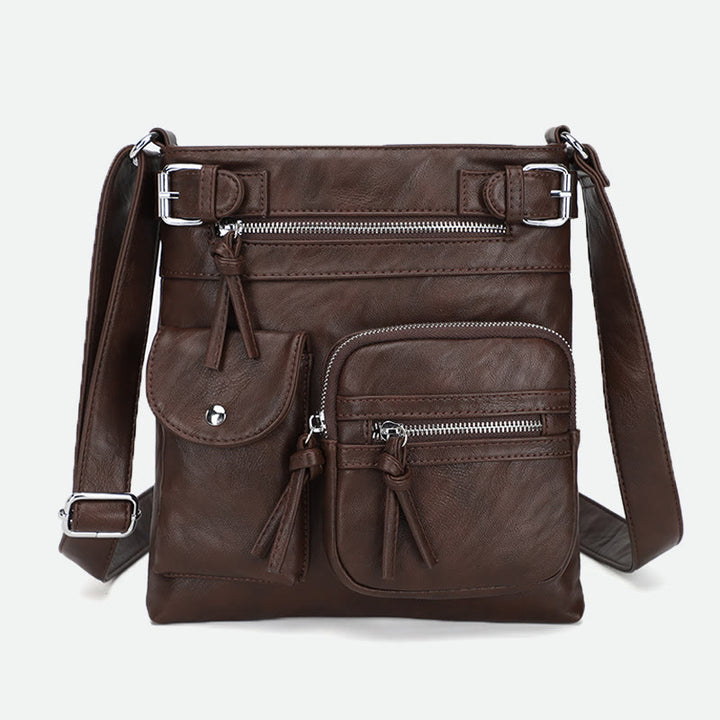 Wasserdichte Umhängetasche mit großem Fassungsvermögen - Kastanienbraun - image 34