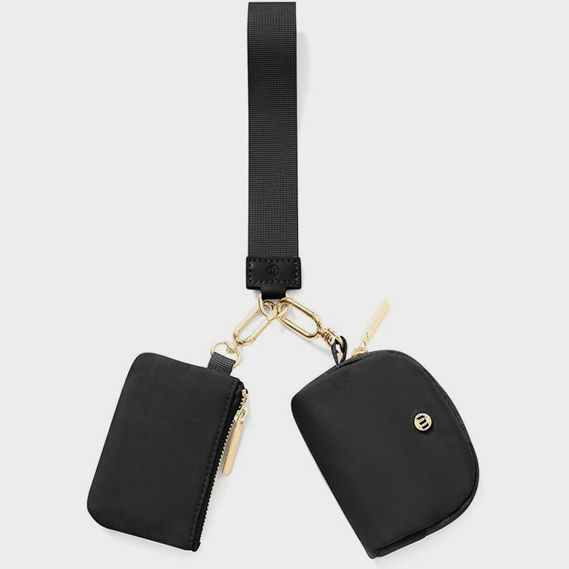 Mini-Geldbörse mit Armband für Damen, leichtes Münzfach aus Nylon