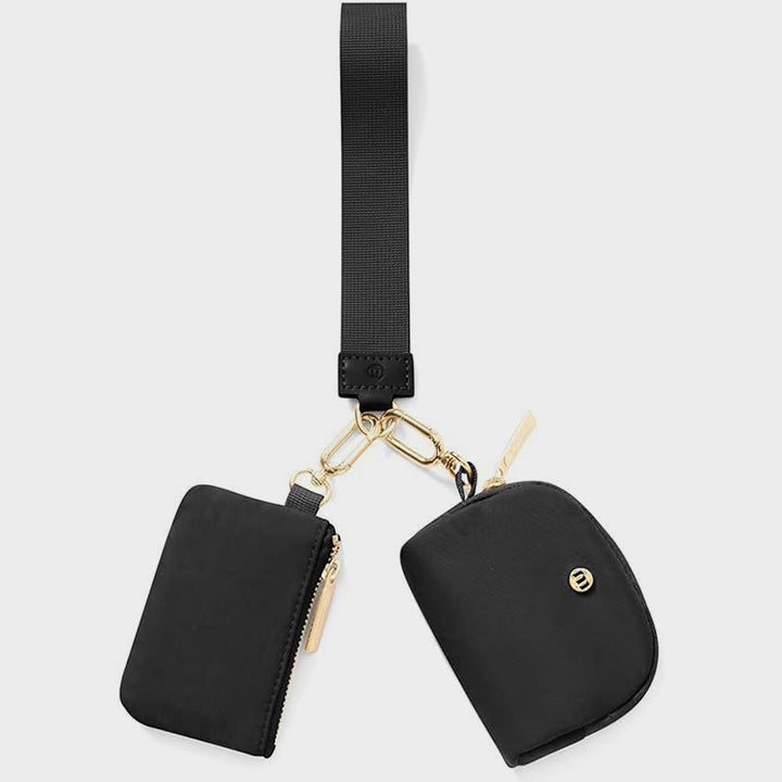 Mini-Geldbörse mit Armband für Damen, leichtes Münzfach aus Nylon