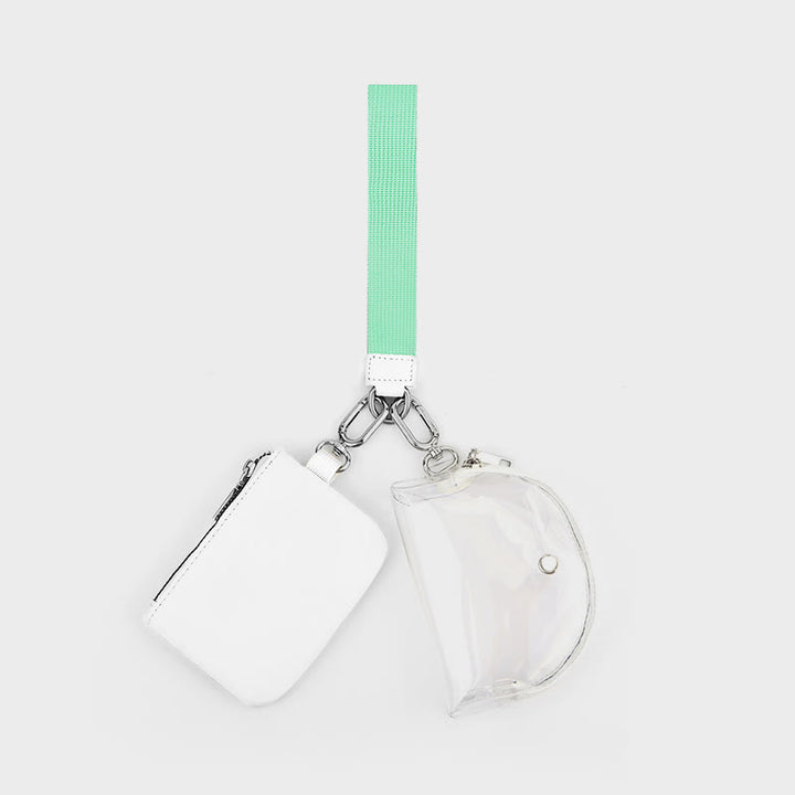 Mini-Geldbörse mit Armband für Damen, leichtes Münzfach aus Nylon