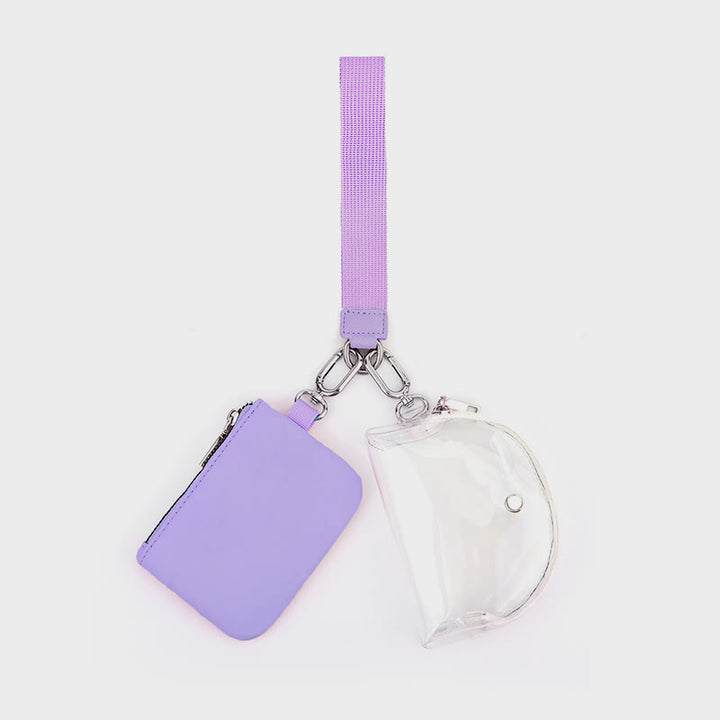 Mini-Geldbörse mit Armband für Damen, leichtes Münzfach aus Nylon