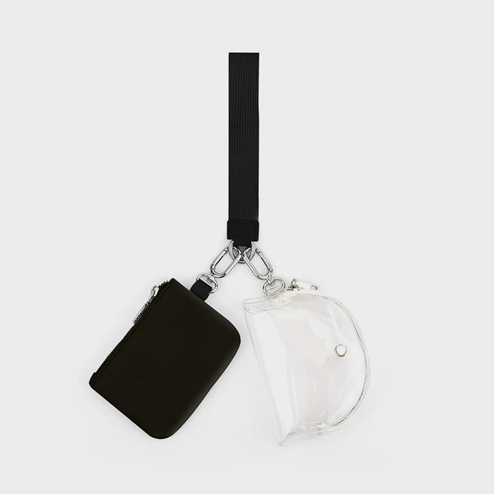 Mini-Geldbörse mit Armband für Damen, leichtes Münzfach aus Nylon