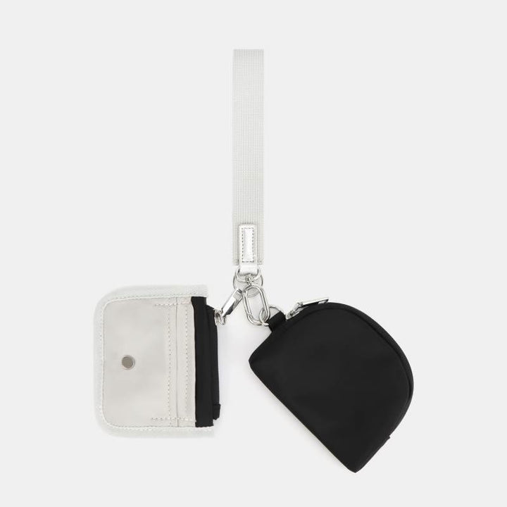Mini-Geldbörse mit Armband für Damen, leichtes Münzfach aus Nylon