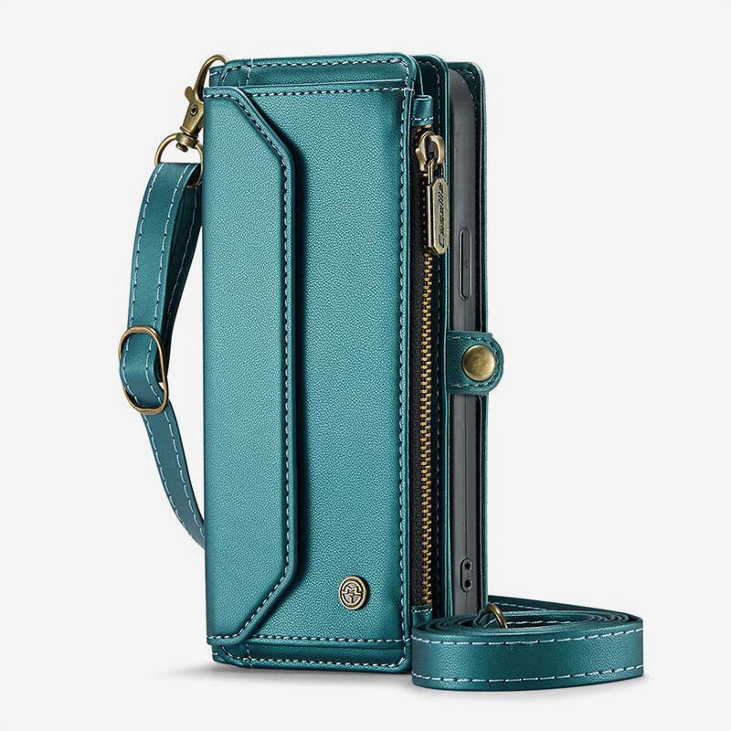 Handytasche Brieftasche für Samsung Z Falten 3/4/5 RFID Blocking Crossbody Geldbörsen Kupplung