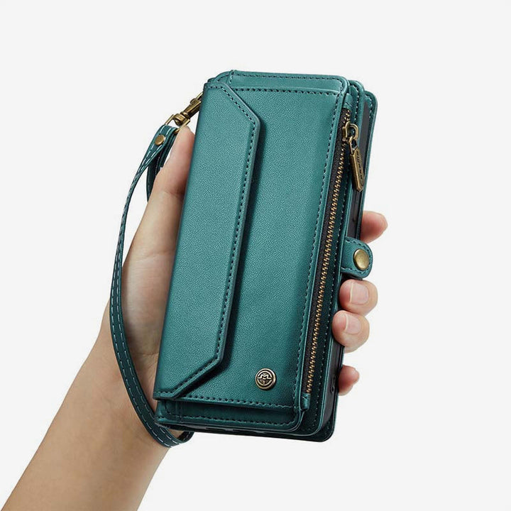 Handytasche Brieftasche für Samsung Z Falten 3/4/5 RFID Blocking Crossbody Geldbörsen Kupplung
