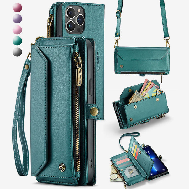 Handytasche Brieftasche für Samsung Z Falten 3/4/5 RFID Blocking Crossbody Geldbörsen Kupplung