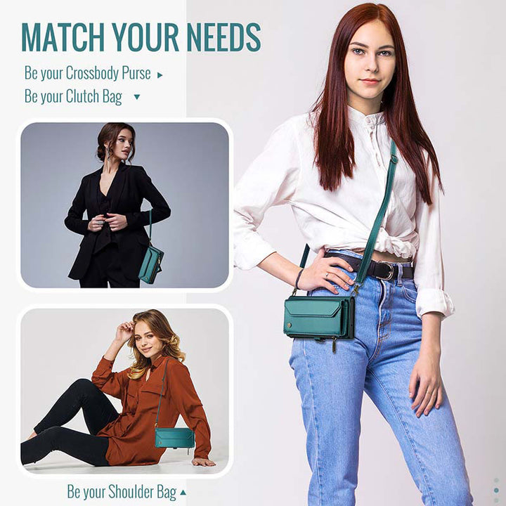 Handytasche Brieftasche für Samsung Z Falten 3/4/5 RFID Blocking Crossbody Geldbörsen Kupplung