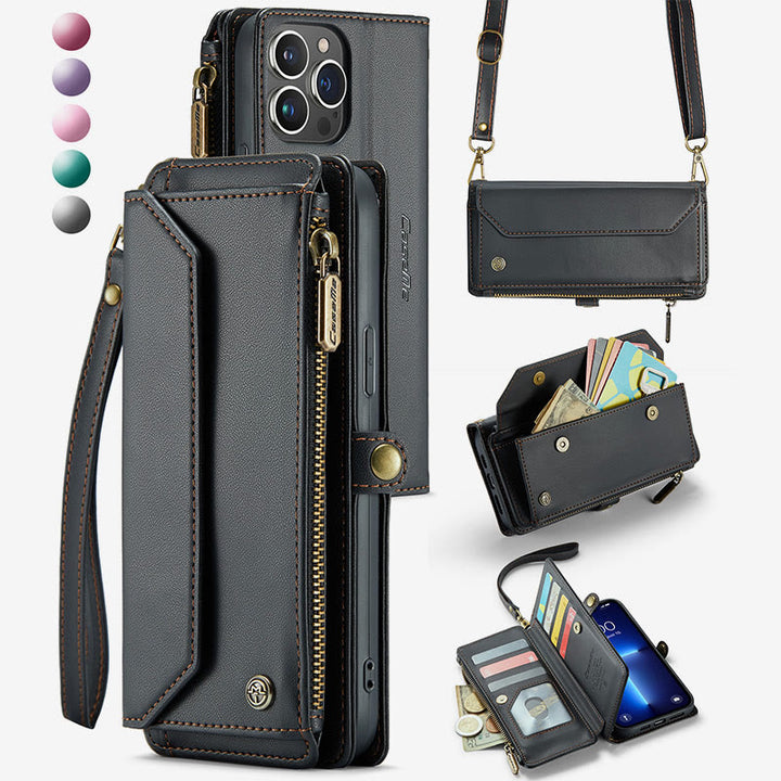 Handytasche Brieftasche für Samsung Z Falten 3/4/5 RFID Blocking Crossbody Geldbörsen Kupplung