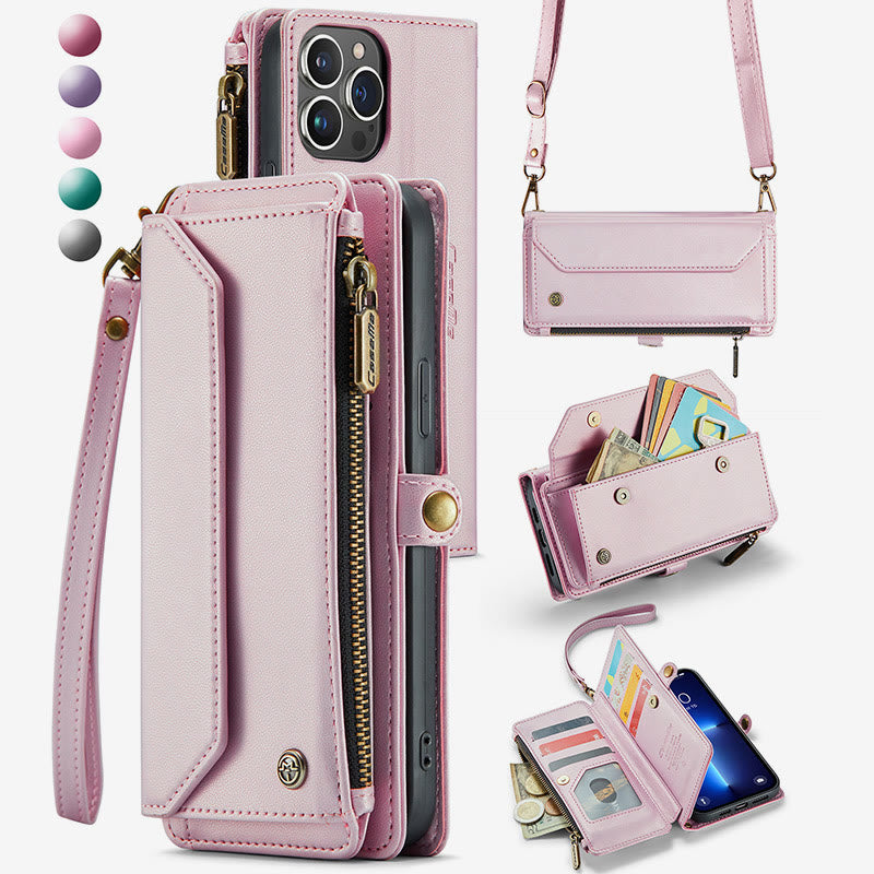 Handytasche Brieftasche für Samsung Z Falten 3/4/5 RFID Blocking Crossbody Geldbörsen Kupplung