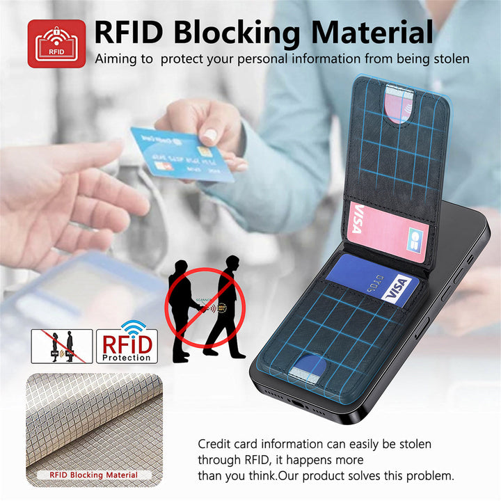 Magnetische Geldbörse, kompatibel mit MagSafe RFID Blocking Wallet für iPhone