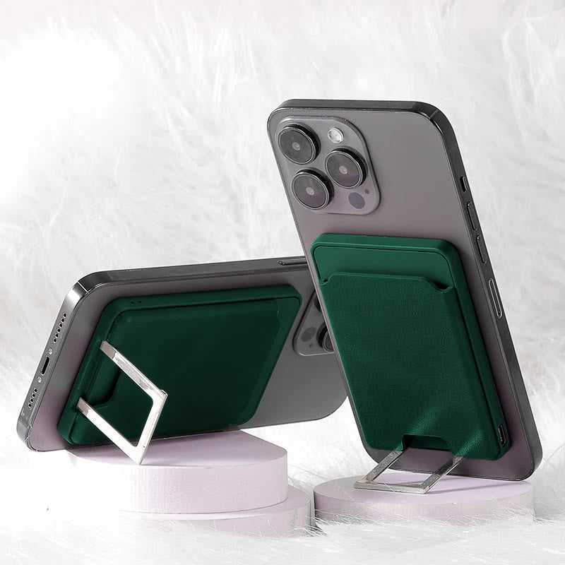 4-IN-1 Magsafe Wallet für iPhone Kabelloses Ladecase mit Kartenhalter