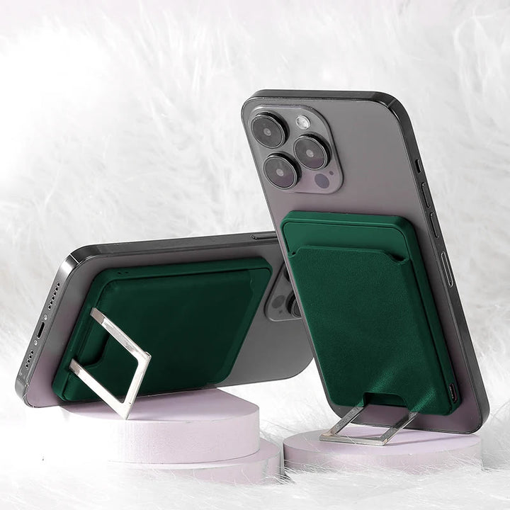 4-IN-1 Magsafe Wallet für iPhone Kabelloses Ladecase mit Kartenhalter