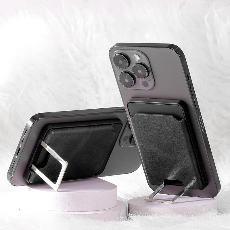 4-IN-1 Magsafe Wallet für iPhone Kabelloses Ladecase mit Kartenhalter