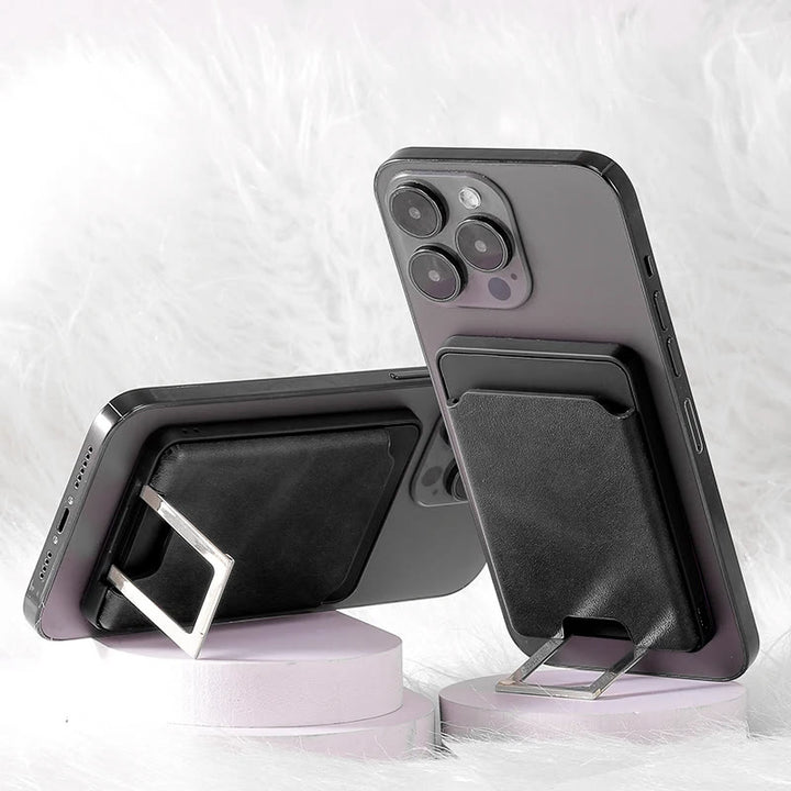 4-IN-1 Magsafe Wallet für iPhone Kabelloses Ladecase mit Kartenhalter
