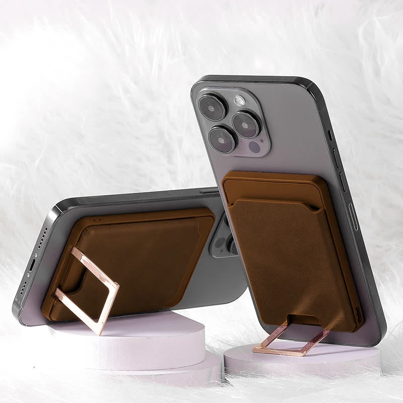 4-IN-1 Magsafe Wallet für iPhone Kabelloses Ladecase mit Kartenhalter