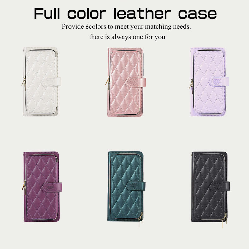 Handyhülle mit Reißverschluss und Clutch für iPhone, mit Umhängegurt und Handschlaufe