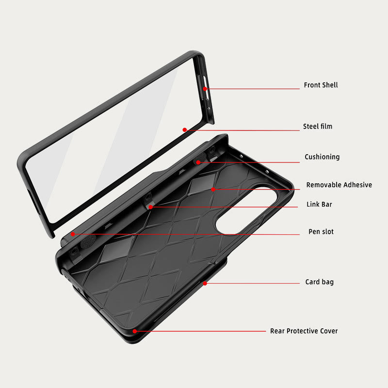 Handyhülle Wallet für Galaxy Z Fold 4/5 mit abnehmbarem Kartenhalter