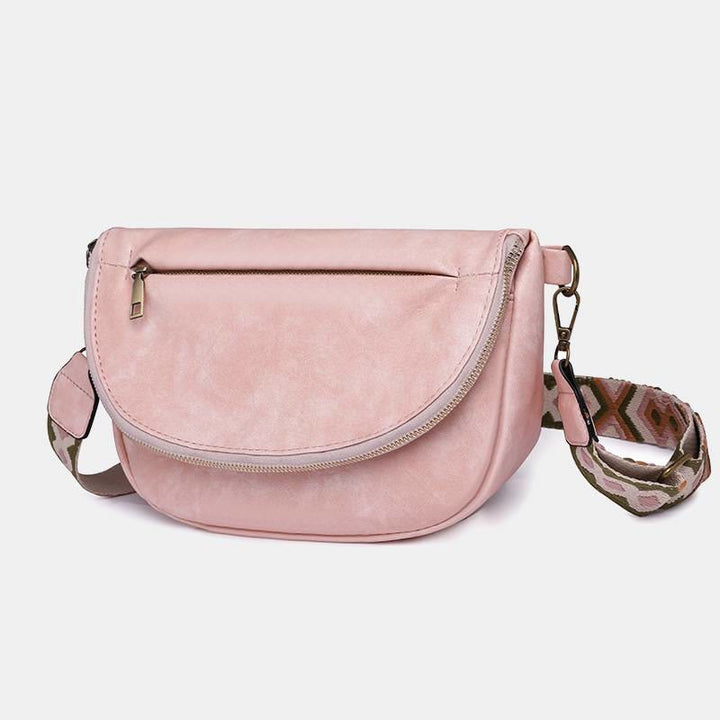 Retro-Umhängetasche für Damen, Bohemia, breiter Riemen, Unterarmtasche