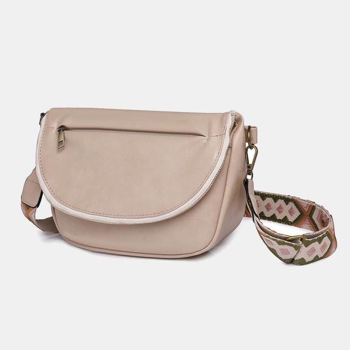 Retro-Umhängetasche für Damen, Bohemia, breiter Riemen, Unterarmtasche