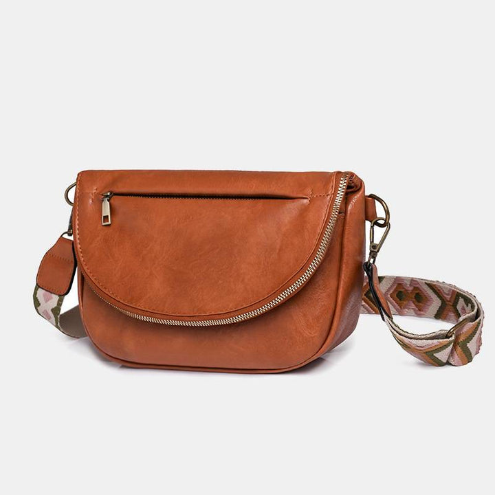 Retro-Umhängetasche für Damen, Bohemia, breiter Riemen, Unterarmtasche