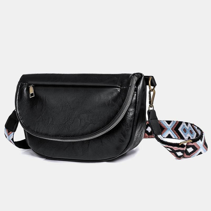 Retro-Umhängetasche für Damen, Bohemia, breiter Riemen, Unterarmtasche