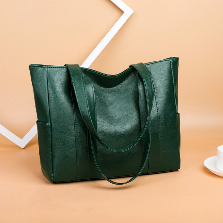 Große Tragetasche aus weichem Leder für Damen