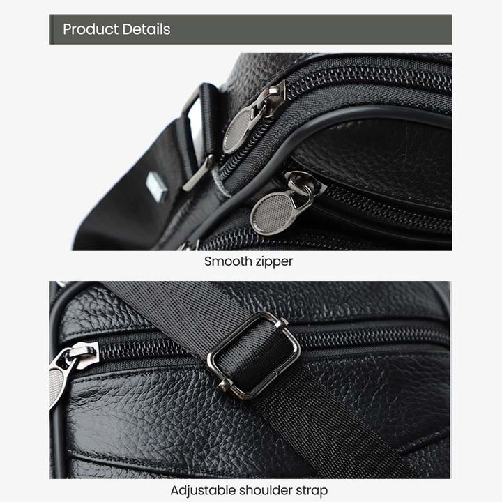 Retro Kleine Messenger Bag für Männer Echtes Leder Schulter Tasche Geldbörsen