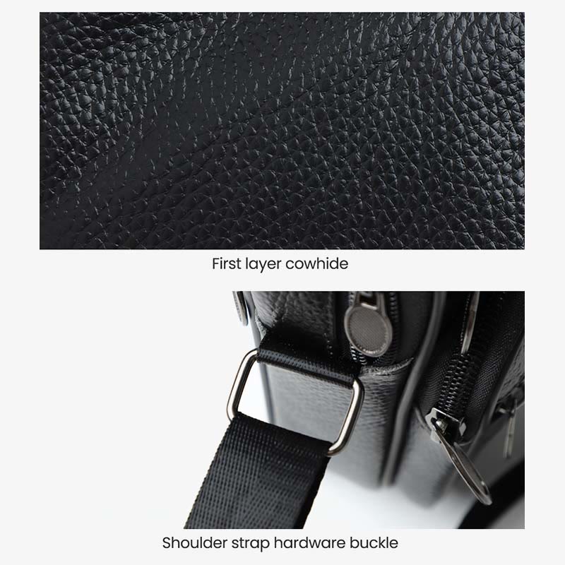 Retro Kleine Messenger Bag für Männer Echtes Leder Schulter Tasche Geldbörsen
