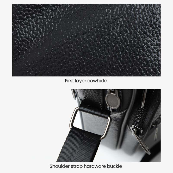 Retro Kleine Messenger Bag für Männer Echtes Leder Schulter Tasche Geldbörsen