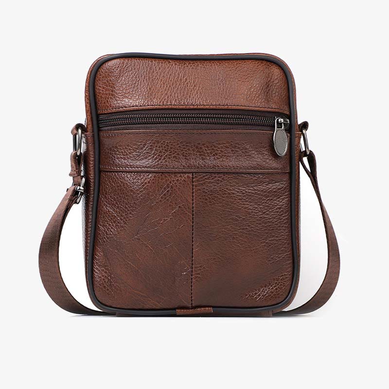 Retro Kleine Messenger Bag für Männer Echtes Leder Schulter Tasche Geldbörsen