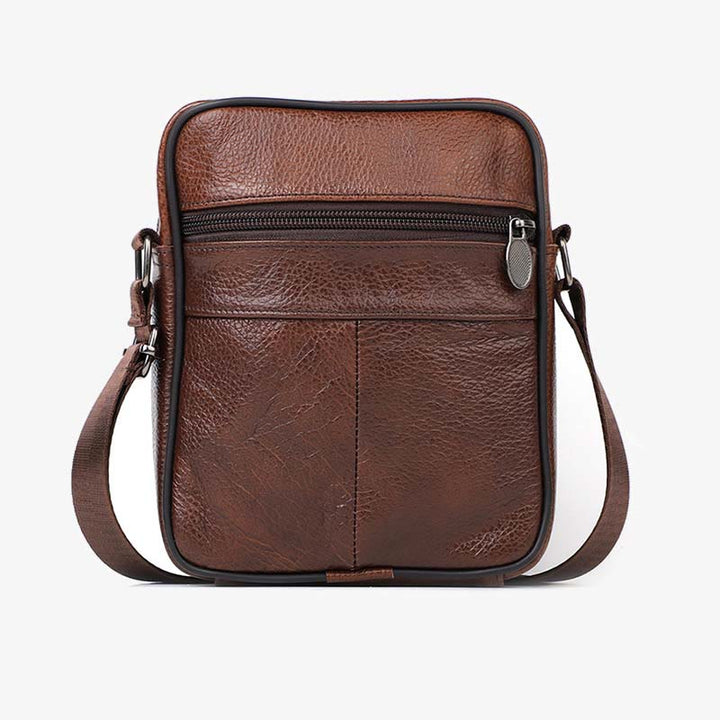 Retro Kleine Messenger Bag für Männer Echtes Leder Schulter Tasche Geldbörsen
