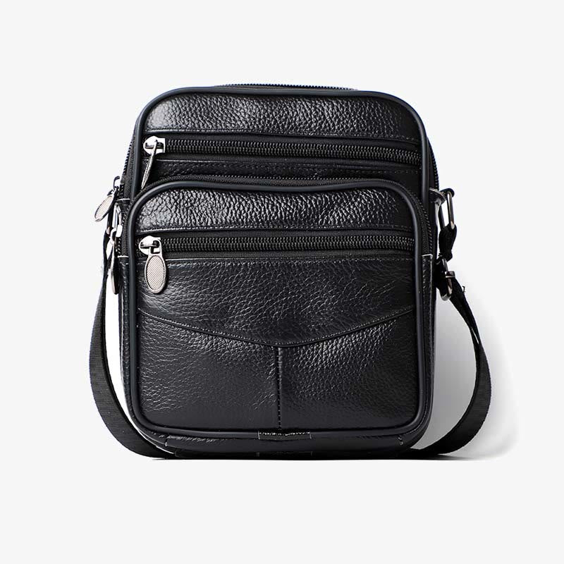 Retro Kleine Messenger Bag für Männer Echtes Leder Schulter Tasche Geldbörsen