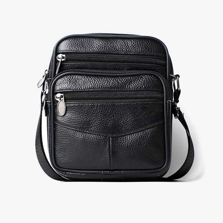 Retro Kleine Messenger Bag für Männer Echtes Leder Schulter Tasche Geldbörsen