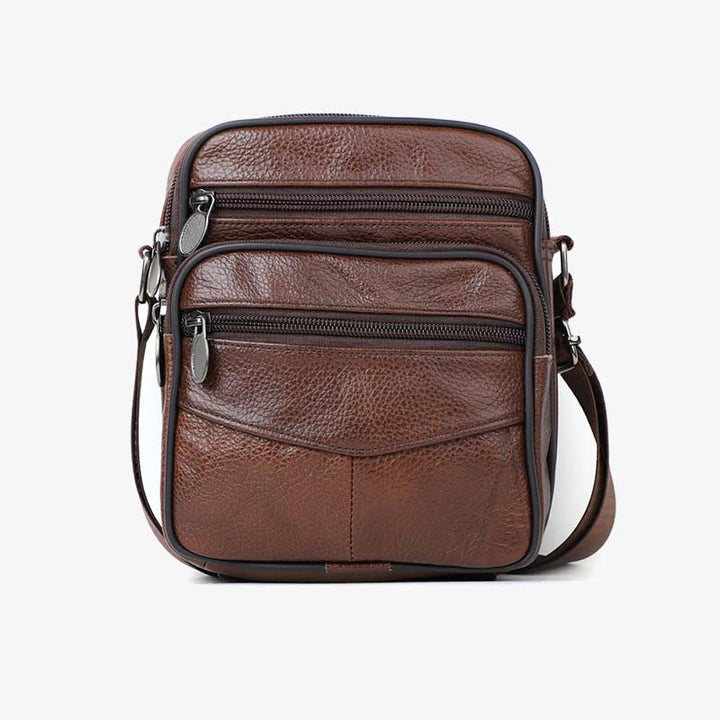 Retro Kleine Messenger Bag für Männer Echtes Leder Schulter Tasche Geldbörsen