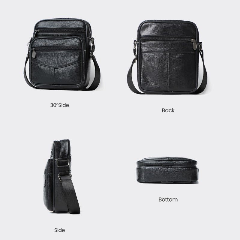 Retro Kleine Messenger Bag für Männer Echtes Leder Schulter Tasche Geldbörsen