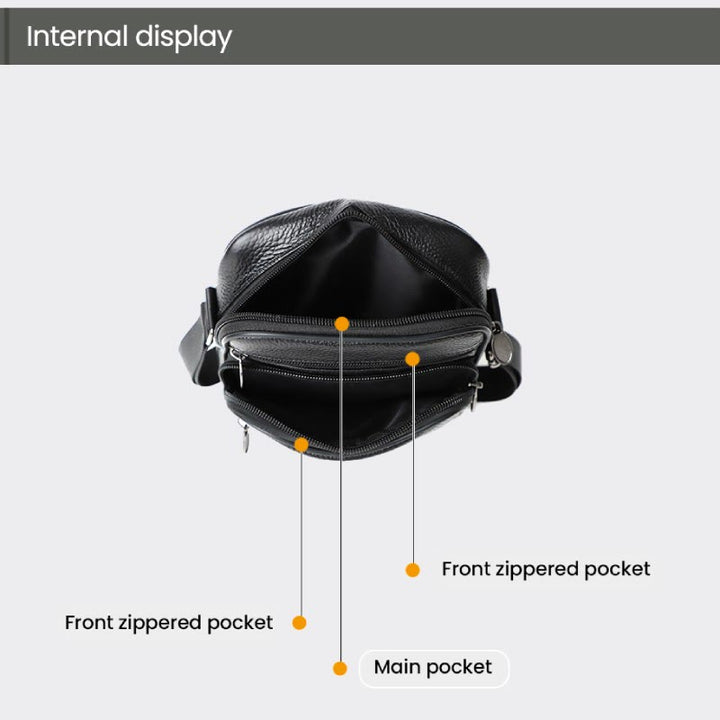 Retro Kleine Messenger Bag für Männer Echtes Leder Schulter Tasche Geldbörsen