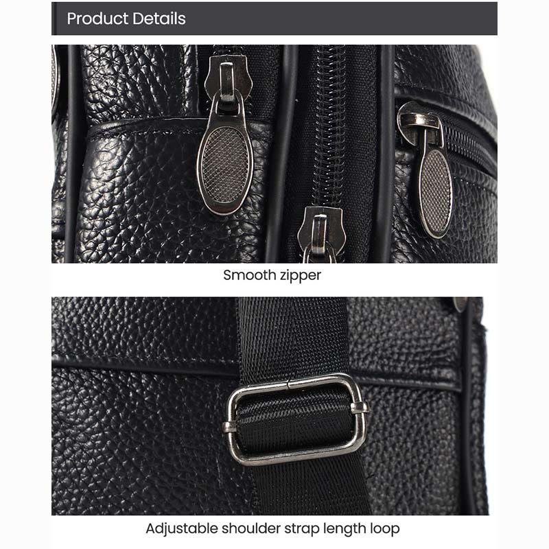 Echtes Leder Sling Bag Crossbody Brust Tasche Männer Outdoor Casual Reise Geldbörsen