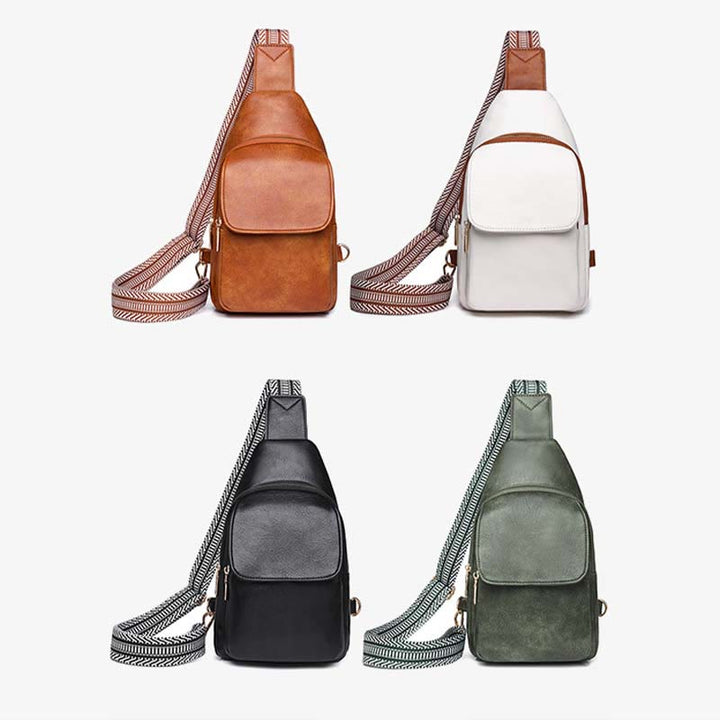 Schultertasche für Damen, veganes Leder, trendige Umhängetasche für Damen, Brusttasche