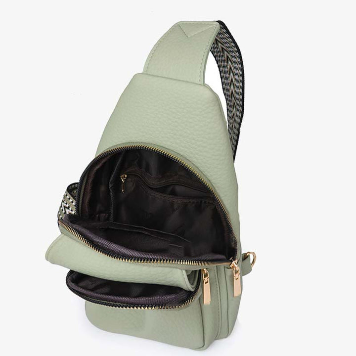 Schultertasche für Damen, veganes Leder, trendige Umhängetasche für Damen, Brusttasche