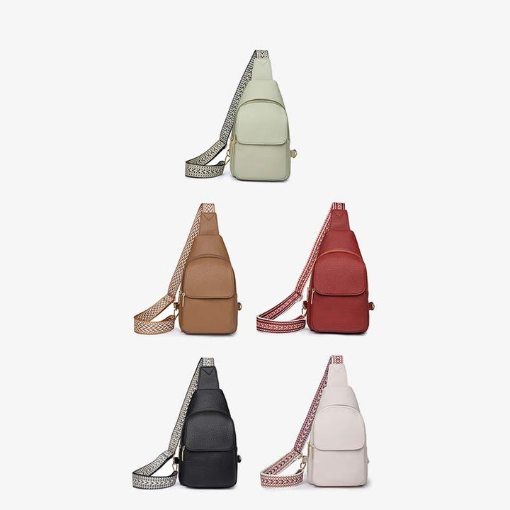 Schultertasche für Damen, veganes Leder, trendige Umhängetasche für Damen, Brusttasche