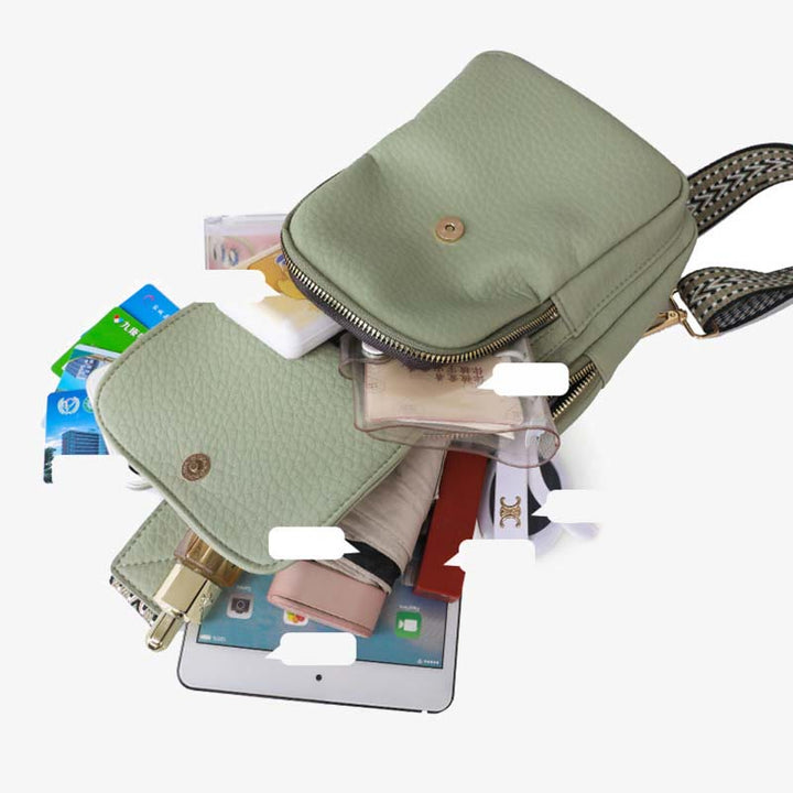 Schultertasche für Damen, veganes Leder, trendige Umhängetasche für Damen, Brusttasche