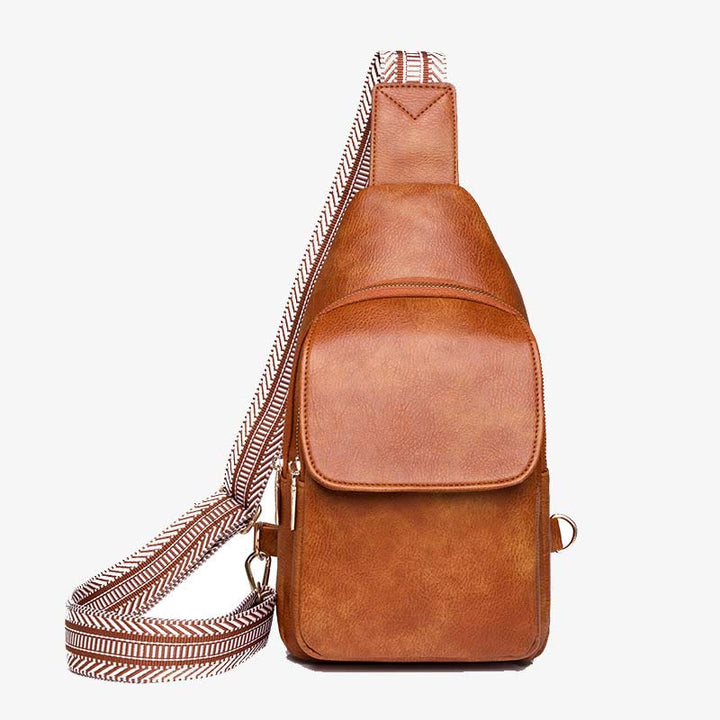 Schultertasche für Damen, veganes Leder, trendige Umhängetasche für Damen, Brusttasche